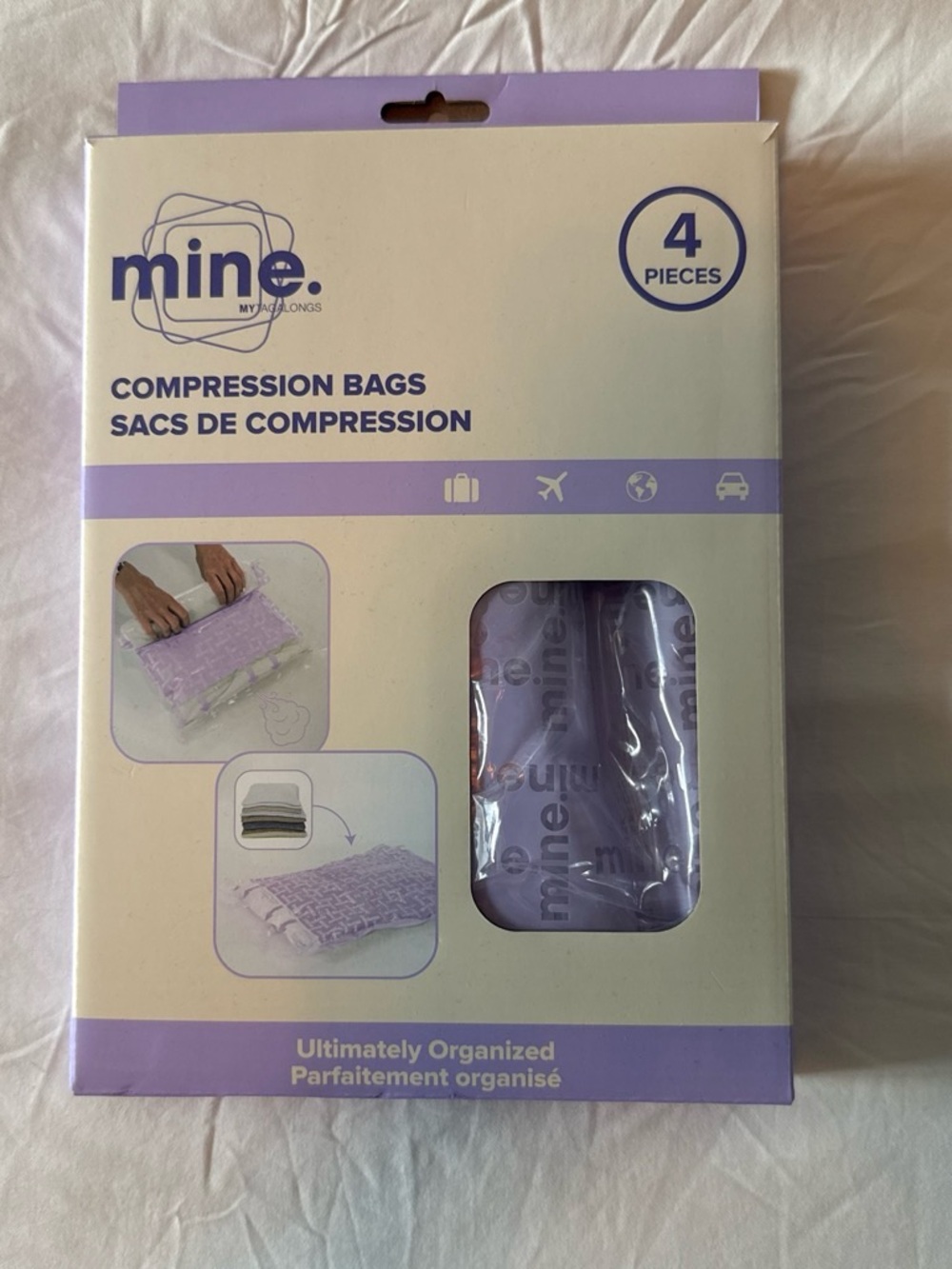 mine by Tagalongs Travel Compression Bags - 4 Pack BNWT